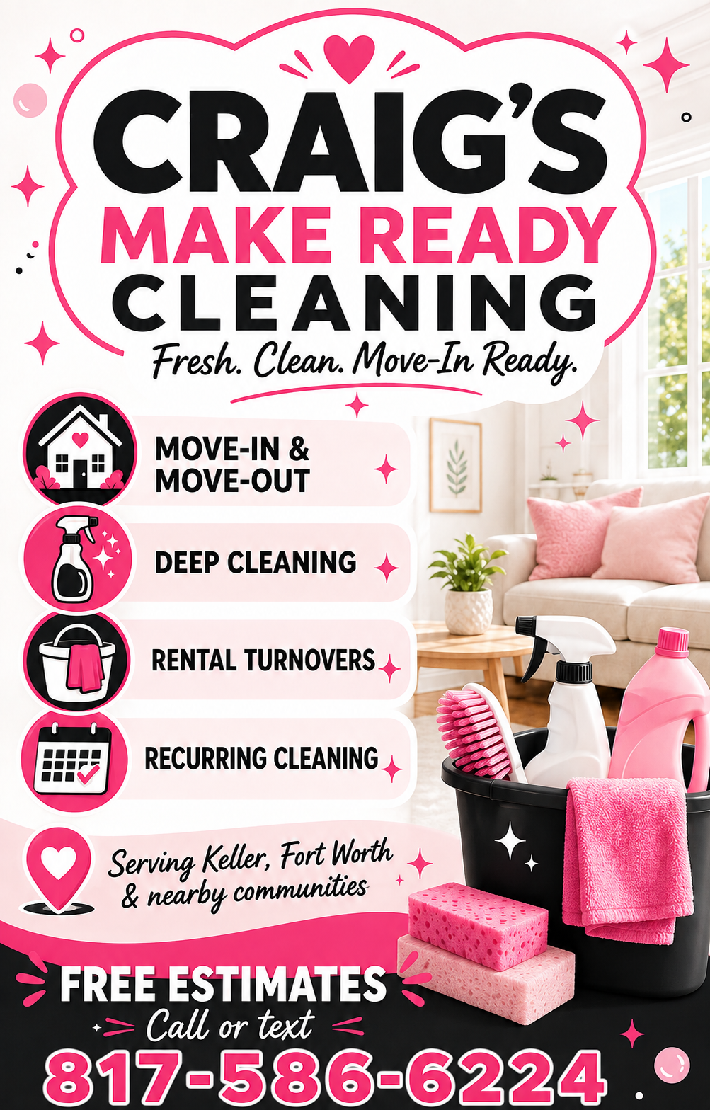 Craig's Make Ready Cleaning services